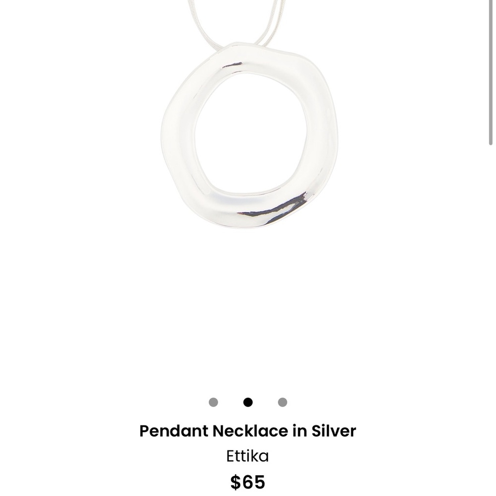 COPY - Ettika Silver Geometric Pendant Necklace